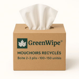 Boîte de Mouchoirs 100% Recyclés et doux